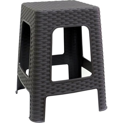 MEGAPLAST Taburet II zahradní polyratan, wenge 45 x 35,5 x 35,5cm