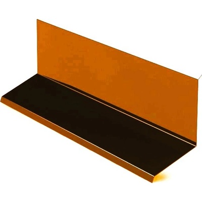 Lemování zdí horní r.š.200mm pozink Lakovaný RAL 8004 cihlová s folií dl.2m