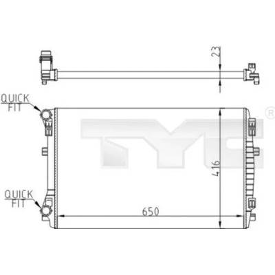 Chladič, chlazení motoru TYC 737-0071-R 7370071R