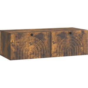 vidaXL Стенно монтиран ТВ шкаф 99 x 41 x 30 cm Опушен дъб (898190)