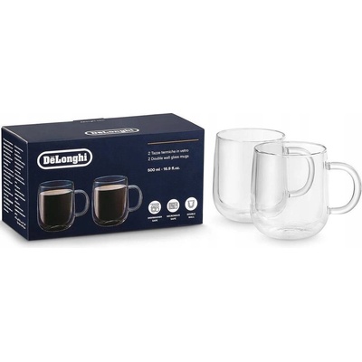 De'Longhi Poháre na kávu a čaj 2 x 500 ml