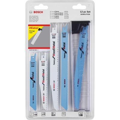 Bosch Sada pilových plátkov do chvostovej píly - 12 ks Flexible for Wood/Metal (2607010908)