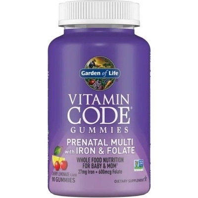 Garden of Life Vitamin Code Multivitamín pro těhotné ženy + železo a kyselina listová 90 gumídků