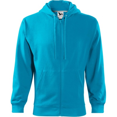 MALFINI Malfini trendy zipper 410 / Дълго яке кенгуру с качулка - тюркоазено s (4104413)
