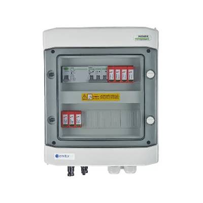 EM-714_DCAC Разпределителна кутия DCAC, IP65, SPD DC Dehn 1000V тип 2, 1 x PV верига, 1 x MPPT, SPD AC Dehn тип 2, 10A 3-F, RCD тип A 40A/300mA (EM-714_DCAC)