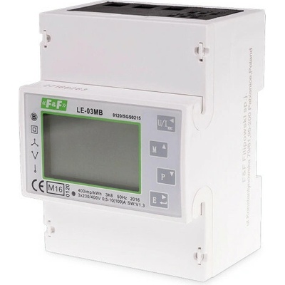 LE-03MB MID - 3-fázový 4-kvadrantový digitální elektroměr, MID, M-Bus, 3x 230/400V, 100A