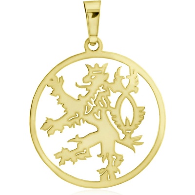 Gemmax Zlatý přívěsek Český lev GUPYN 84251
