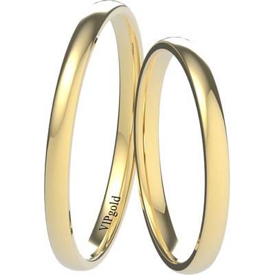 VIPgold Svadobné obrúčky 9002/2 žlté zlato