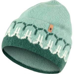 Fjällräven Зимна шапка (beanie) Fjällräven Övik Path Knit Beanie - Deep Patina / Misty Green - размер One Size (904-5461-0411)