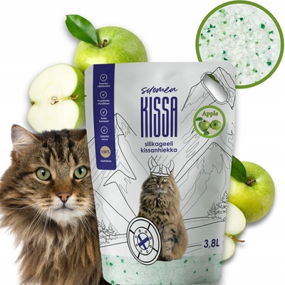 Suomen Kissa silikagélové stelivo pre mačky s vôňou jablka 3,8 l