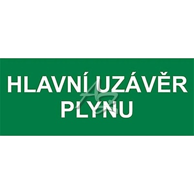 Arch informační samolepka 686 "Hlavní uzávěr plynu" 200x80mm