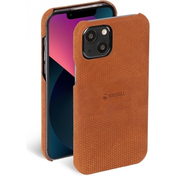 Krusell Гръб Krusell Leather Cover за Iphone 13 mini - Cognac (7394090624035)