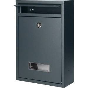 VIRONE MB-3/A - BALI - Пощенска метална кутия, 320x90x22мм, антрацит (MB-3/A)