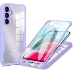 Techsuit Калъф за Samsung Galaxy Galaxy A14 4G / A14 5G + Протектор - ColorVerse 360 Series - лилав