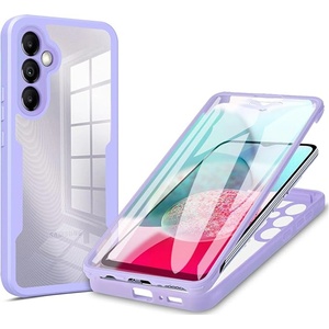 Techsuit Калъф за Samsung Galaxy Galaxy A14 4G / A14 5G + Протектор - ColorVerse 360 Series - лилав