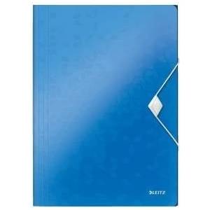 Leitz Wow briefcase laminated cardboard with eraser on the corners blue (10K038C)