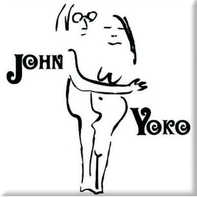 John Lennon John & Yoko On White Магнит (JLMAG20)