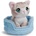 NICI Green: шарено коте в кошница - 12 см