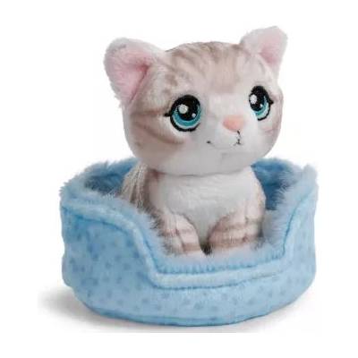 NICI Green: шарено коте в кошница - 12 см