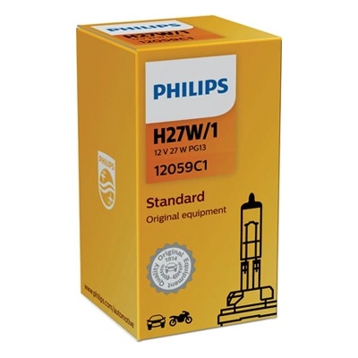 Philips Крушка, фар за мъгла philips h27w/1, 12v, 27w, 1 бр