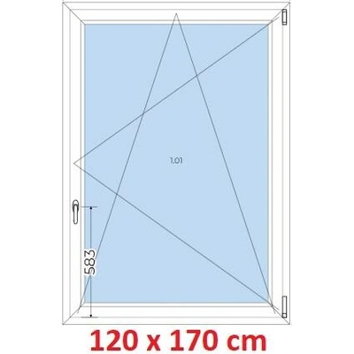 Soft Plastové okno 1200 x 1700 mm otevíravé a sklopné Oregon