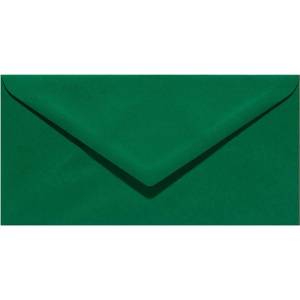 Плик цветен риб DL 110x220 mm 50 бр. Т. зелен (DL 110)
