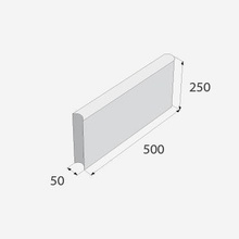 Presbeton obrubník ABO 5-20 50 x 5 x 25 cm přírodní beton 1 ks