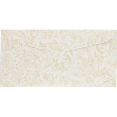 Obálka DL 120g 110x220 Růže, bílo-zlatá