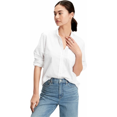 GAP dámska košeľa V-FRCH FITTED OXFORD biela