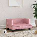 vidaXL Кучешко легло розово 60x40x30 см кадифе (171909)