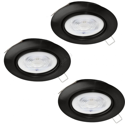 901758 - К-кт 3xLED Лампа за баня FAVAZZINA 1xGU10/4W/230V IP44 черен (EG901758)