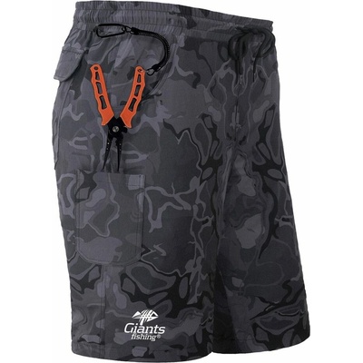 Giants Fishing Kraťasy Shorts Quick Dry UV50+ Camo Grey