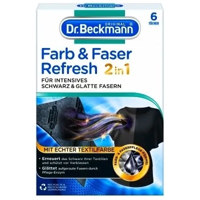 Dr. Beckmann Farb & Faser Refresh 2in1 кърпички за черно пране 6 бр