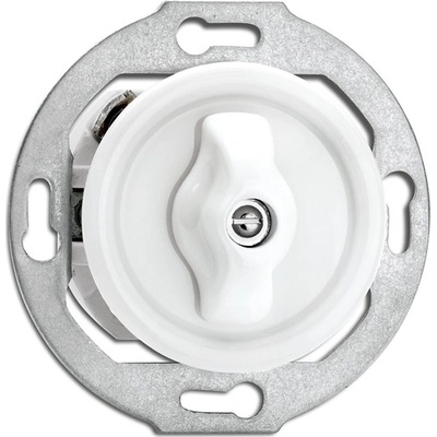 THPG Otočný retro ovládač žalúzií biely porcelán