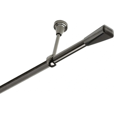 OK-GarnýžeCZ - Garnýž kovová jednořadá 19mm Trapez onyx 480 cm do stropu / na tunýlek - bez kroužků