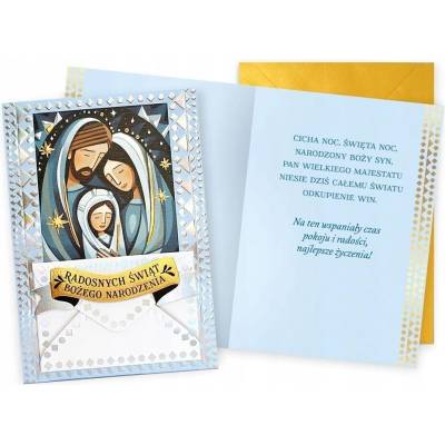 Passion Cards 5060 VIANOČNÁ KARTA S OBÁLKOU NA DARČEK POPLATKY SVIATKY RODINA