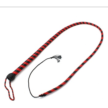 Kiotos Leather Whip Black & Red 140cm
