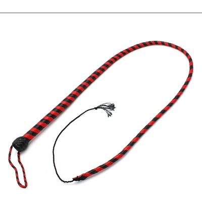 Kiotos Leather Whip Black & Red 140cm