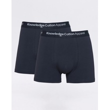 Knowledge Cotton Solid Colored Underwear With Navy Elastic 1001 Total Eclipse 2 pack