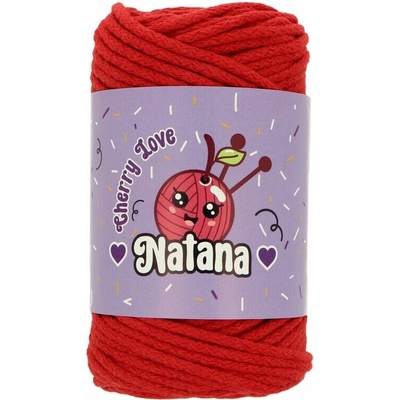 Natana Cherry Love 3mm špagát na háčkovanie 36 červená