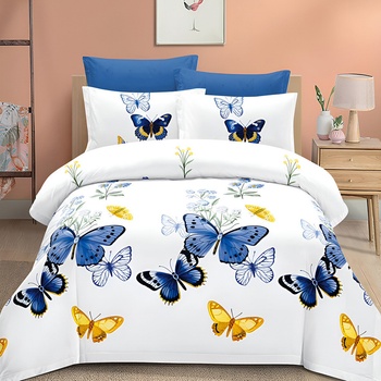 EmonaMall Еднолицево спално бельо (размер за приста) EmonaMall, 4 части - Модел S18480 (S18480-33333f)