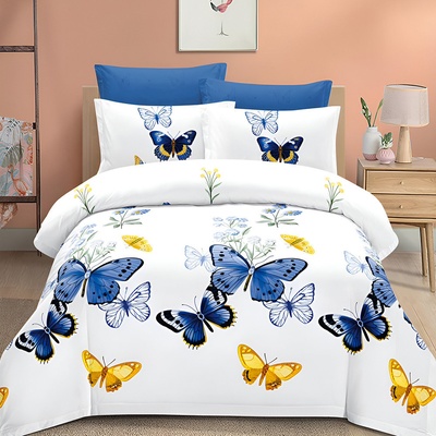 EmonaMall Еднолицево спално бельо (размер за приста) EmonaMall, 4 части - Модел S18480 (S18480-33333f)