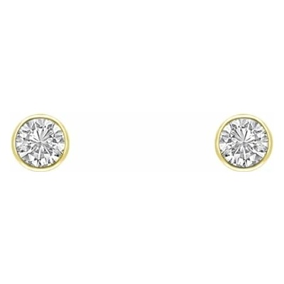 Eppi Minimalistické bezel náušnice s lab-grown diamantmi Viosa E48518