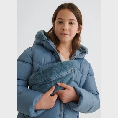 MAYORAL Зимно яке за момиче в синьо с чанта през кръста Майорал