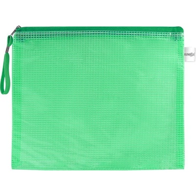 Síťovaná obálka se zipem PVC / A4, zelená 479017
