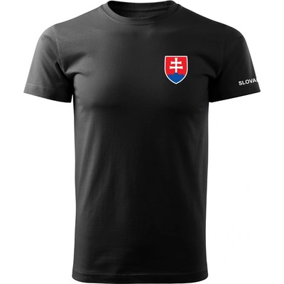 Dragowa krátke tričko malý farebný slovenský znak čierne