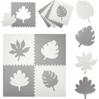 Momi Hrací podložka FELI pěnové puzzle černé 4 ks šedé