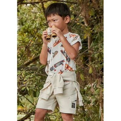 Mayoral Бермуди карго трикотаж в бежов цвят за мини момче Майорал