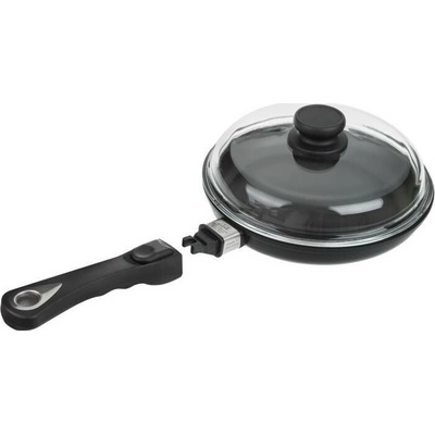 AMT Gastroguss Indukční titanová pánev 26 cm x 5 cm s odnímatelnou rukojetí a s poklicí