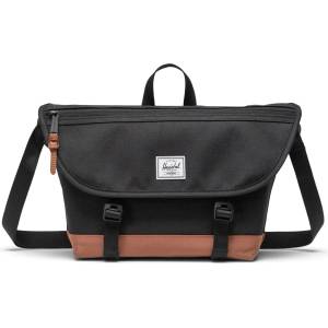 Herschel Чанта за рамо Herschel Cove Small Messenger Shoulder bag - Black / Saddle Brown - размер 7, 5 l (510-6424-0211)